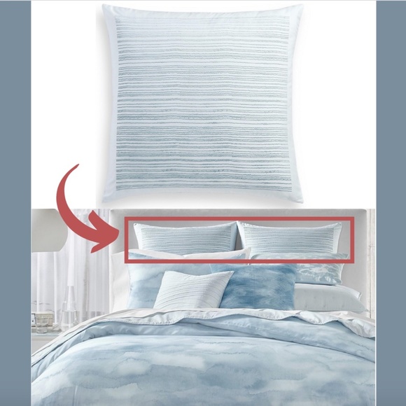 NIB $185 Hotel‎ Collection Blue Ethereal (2) Cotton European Pillow Shams #235 - Picture 1 of 12
